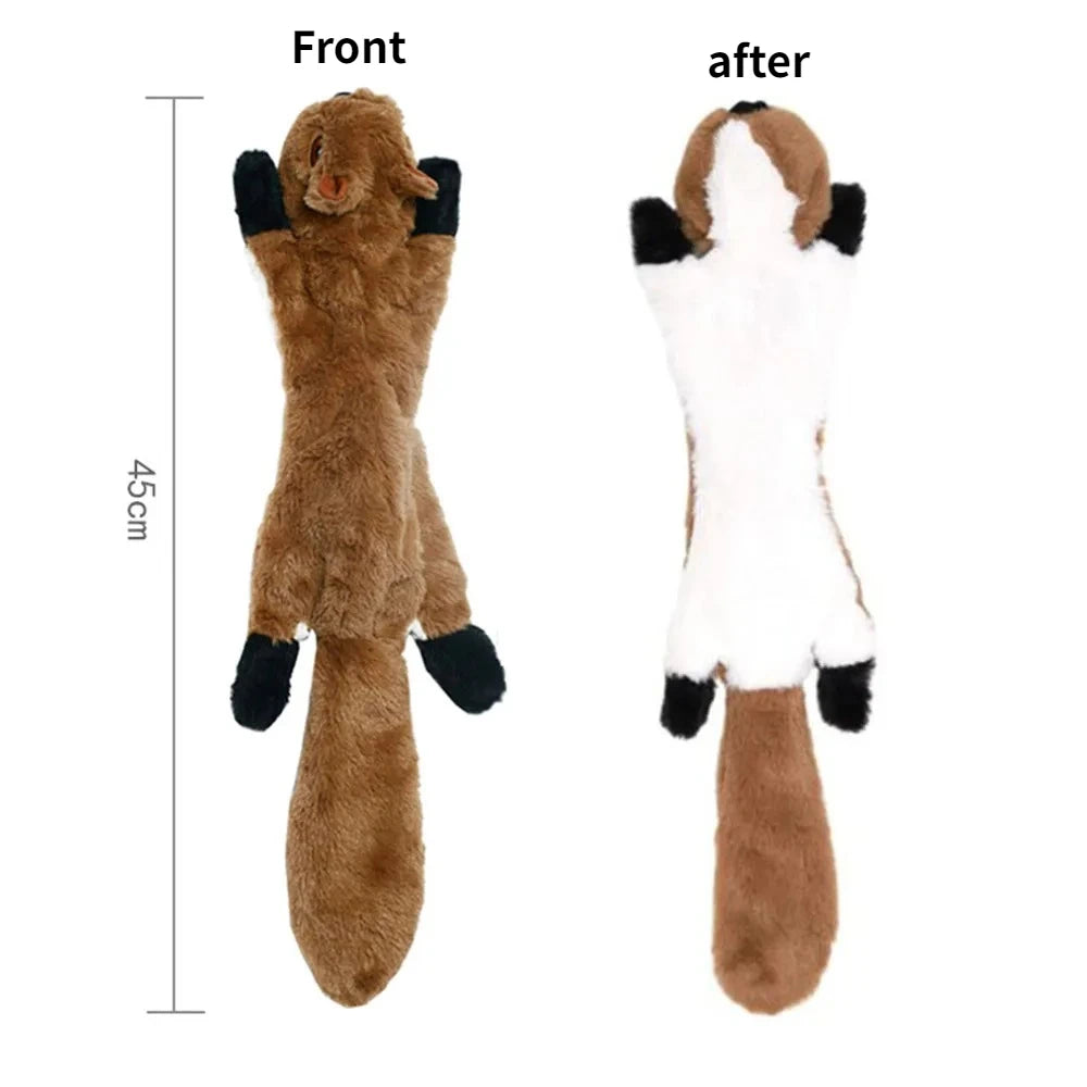 No-Stuffing Squeaky Plush Dog Toy