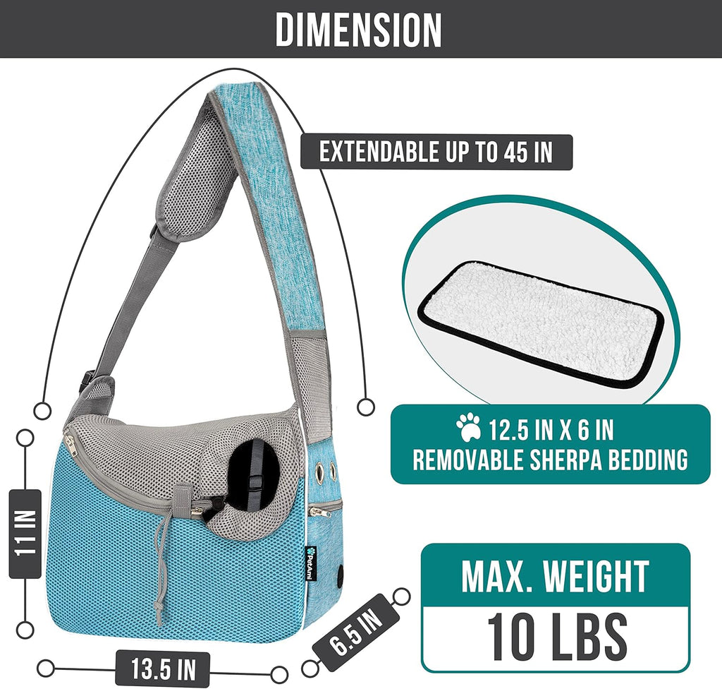 Hands-Free Sling Carrier for Small Dogs & Cats