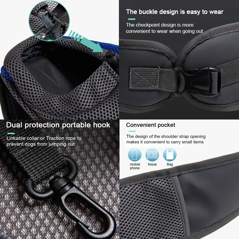 Mesh Crossbody Carrier Backpack for Cats & Dogs