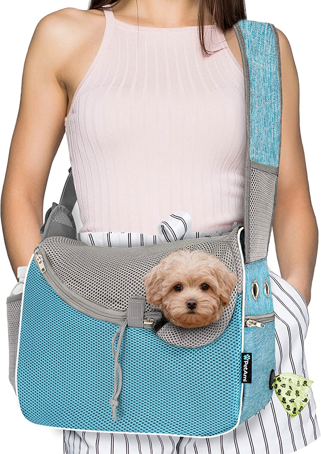 Hands-Free Sling Carrier for Small Dogs & Cats