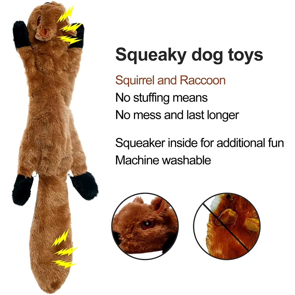 No-Stuffing Squeaky Plush Dog Toy