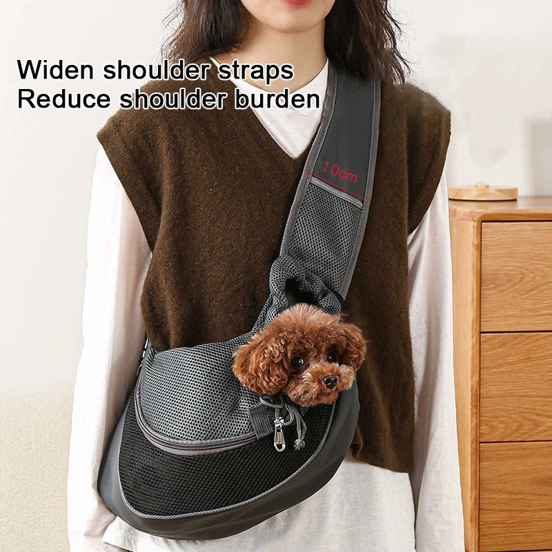 Mesh Crossbody Carrier Backpack for Cats & Dogs