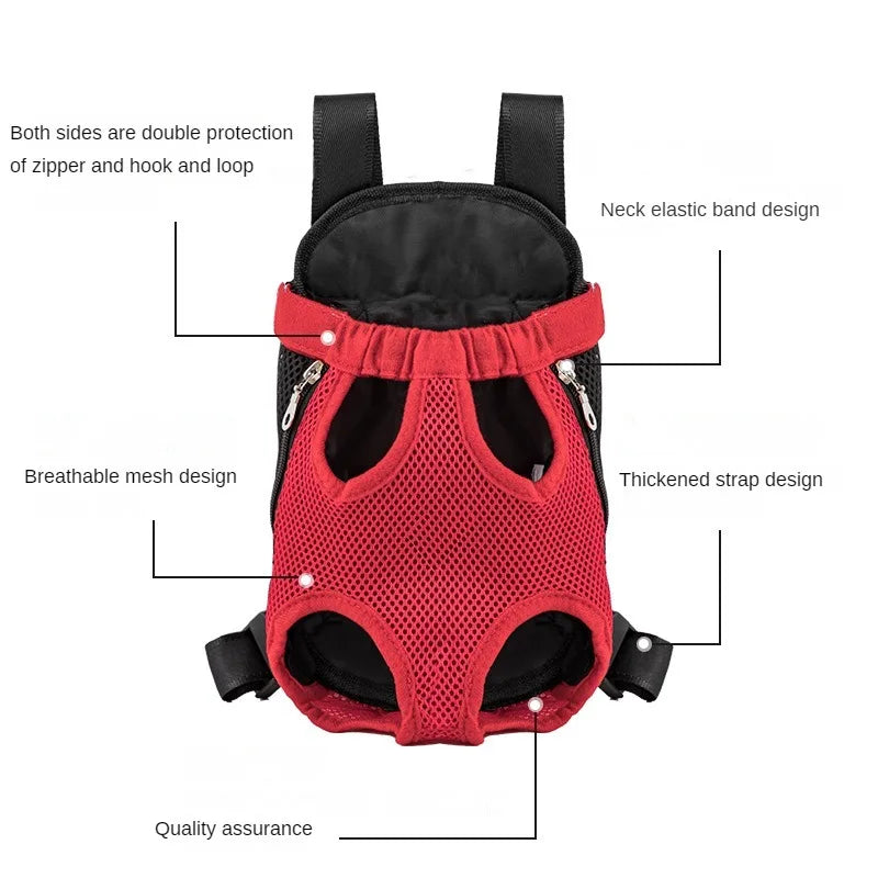 Double Shoulder Breathable Pet Carrier Backpack