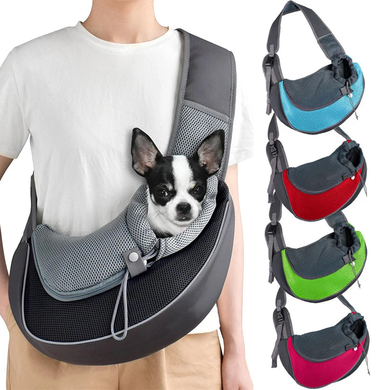 Mesh Crossbody Carrier Backpack for Cats & Dogs